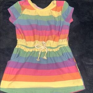Kidgets Rainbow Striped Casual Dress